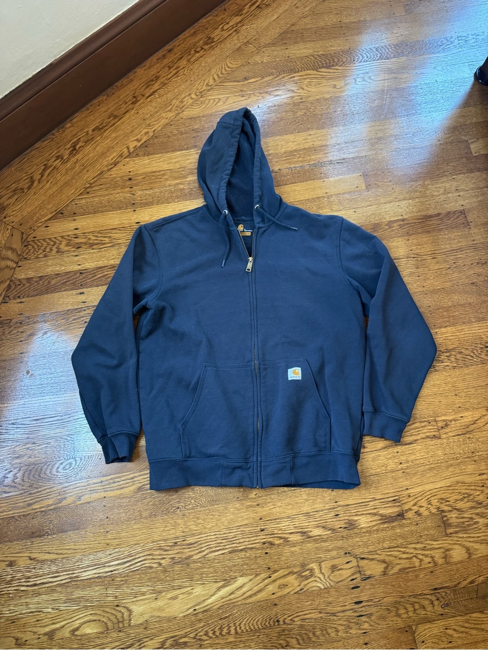 Carhartt Original Fit Heavyweight Full Zip Hoodie Navy Men’s Large Made in Mexic
